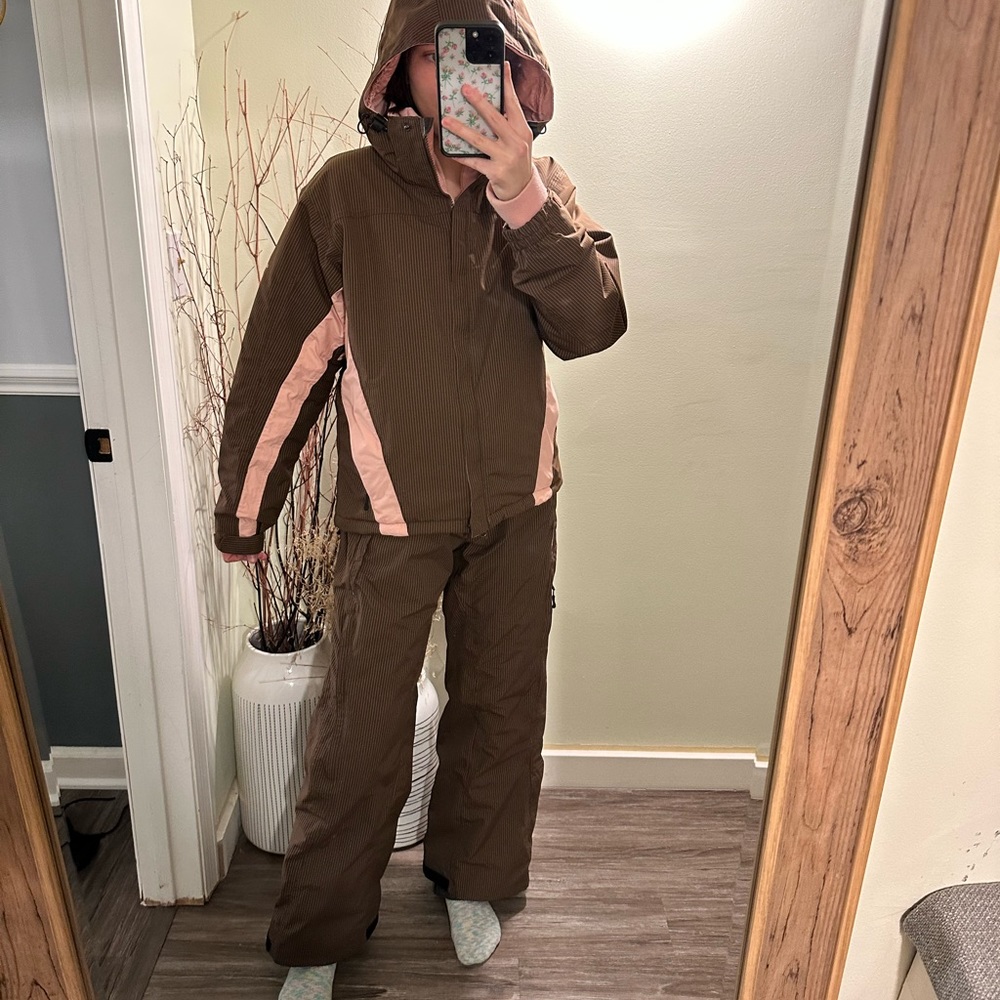 columbia snowboard jacket and pants set vintage